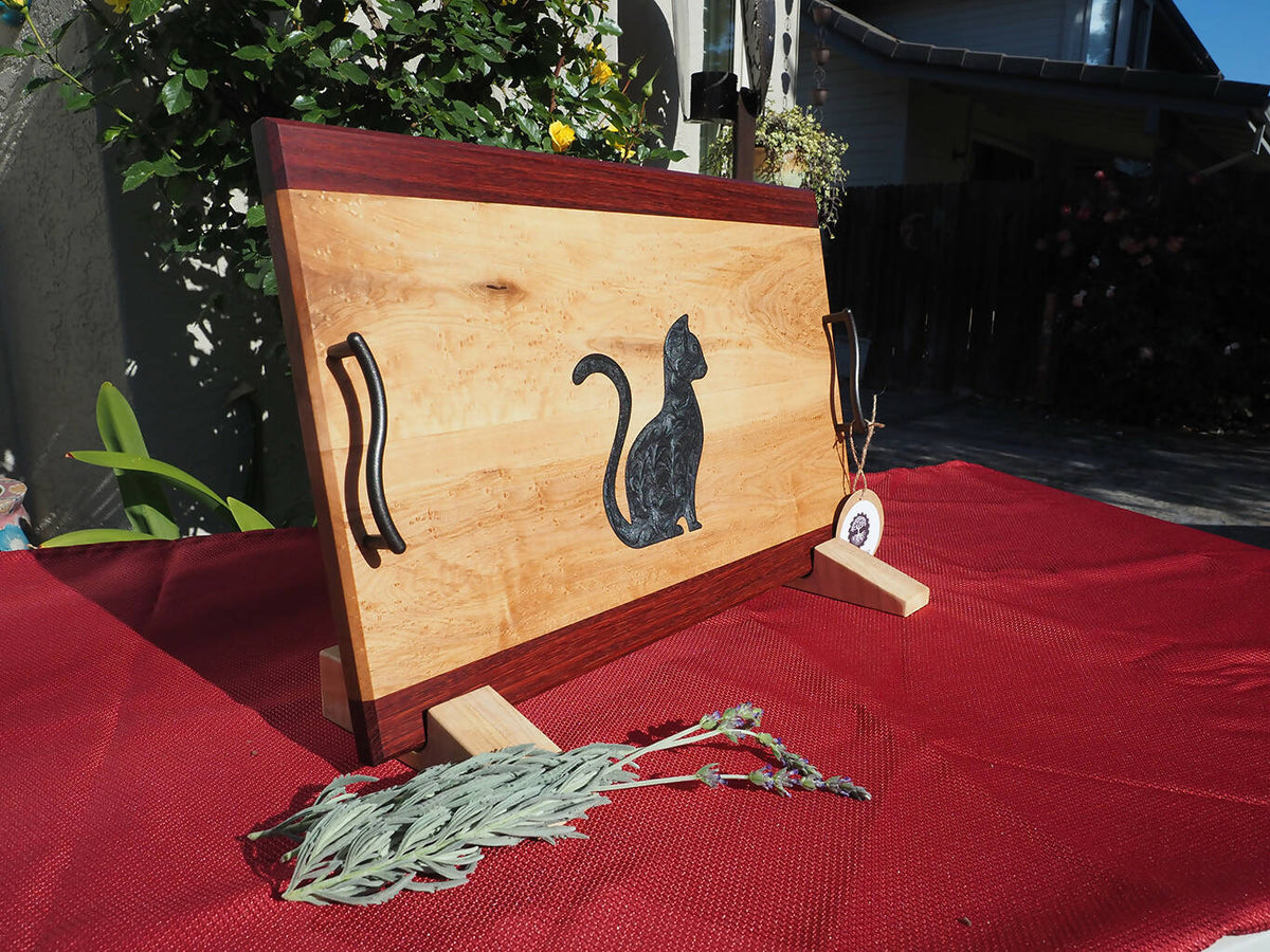 WCS Designs - Charcuterie/Serving board with Cat inlay | Atrium 916 ...
