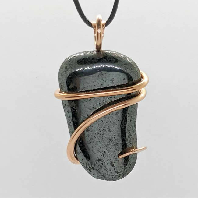Arcane Moon - Copper Wrapped Hematite Pendant, Jewelry, Arcane Moon, Atrium 916 - Sacramento.Shop