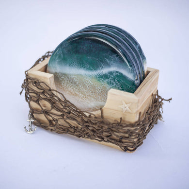Kat Martinez - Beach Coaster Set, Home Decor - Sacramento . Shop