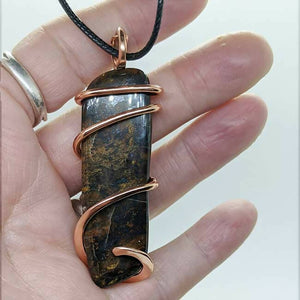 Arcane Moon - Copper Wrapped Moss Agate Pendant, Jewelry, Arcane Moon, Atrium 916 - Sacramento.Shop