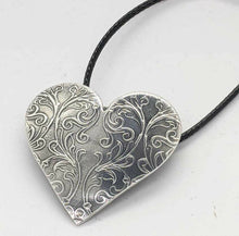 Load image into Gallery viewer, Arcane Moon - Sterling Silver French Ornate Heart Pendant, Jewelry, Arcane Moon, Atrium 916 - Sacramento.Shop
