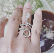 Load image into Gallery viewer, Island Girl Art - Wire Wrapped Ring- Moonstone Serpent, Jewelry, Island Girl Art by Rhean, Atrium 916 - Sacramento.Shop
