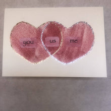 Load image into Gallery viewer, Susan Twining Creations - Handmade Greeting Card. You, me, us. 3 1/2&quot; x 5&quot;, Stationery, Susan Twining Creations, Atrium 916 - Sacramento.Shop
