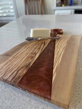 Load image into Gallery viewer, WCS Designs - Olive Wood Charcuterie board with epoxy inlay, Kitchen &amp; Dishware, WCS Designs, Atrium 916 - Sacramento.Shop
