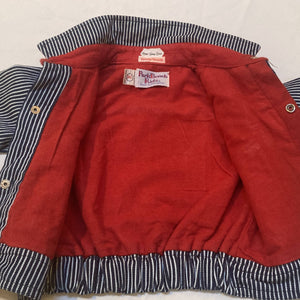 Maggie Devos - Children's Striped denim jacket set with Monkey patches -Size 18 mos., Fashion, Maggie Devos, Atrium 916 - Sacramento.Shop