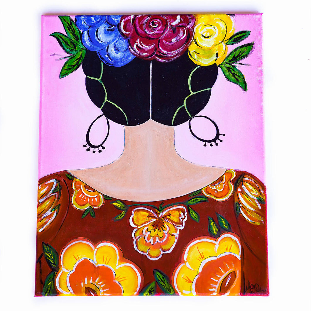 Maggie Devos - Mexican Girl With Floral Top Wall Art, Wall Art, Maggie Devos, Sacramento . Shop