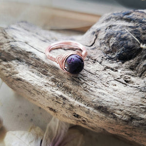 Island Girl Art - Wire Wrapped Ring- Purple Geode, Jewelry, Island Girl Art by Rhean, Atrium 916 - Sacramento.Shop