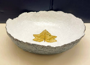 Paper Zen Designs - Golden Ivy Metallic Paper Mache Pulp Bowl, Home Decor, Paper Zen Designs, Atrium 916 - Sacramento.Shop