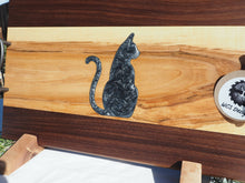 Load image into Gallery viewer, WCS Designs - Charcuterie/Serving board with Cat inlay, Kitchen &amp; Dishware, WCS Designs, Atrium 916 - Sacramento.Shop
