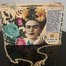 Load image into Gallery viewer, Maggie Devos - Upcycled Tobacco box purse - Frida Flowers &amp; Butterflies, Fashion, Maggie Devos, Atrium 916 - Sacramento.Shop
