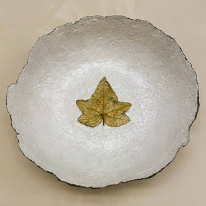 Paper Zen Designs - Golden Ivy Metallic Paper Mache Pulp Bowl, Home Decor, Paper Zen Designs, Atrium 916 - Sacramento.Shop