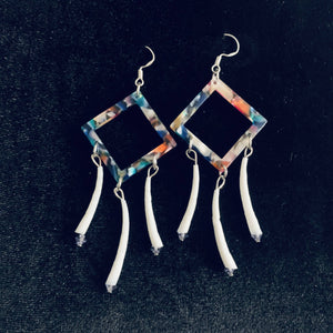 Numa Designs- Colorful Dentallium Earrings, Jewelry, Numa Designs, Atrium 916 - Sacramento.Shop