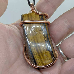 Arcane Moon - Copper Wrapped Tigereye Pendant, Jewelry, Arcane Moon, Atrium 916 - Sacramento.Shop