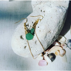 Island Girl Art - Natural Stone Earrings- Aventurine Earrings, Jewelry, Island Girl Art by Rhean, Atrium 916 - Sacramento.Shop