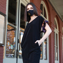 Load image into Gallery viewer, Yennie Zhou Designs - Kimono Black Cocktail Dress w/ Matching Mask, Fashion, Yennie Zhou Designs, Sacramento . Shop
