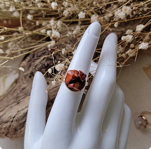 Island Girl Art - Natural Stone Ring - Heliotope Stone, Jewelry, Island Girl Art by Rhean, Atrium 916 - Sacramento.Shop