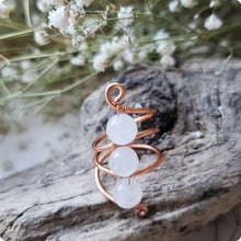 Load image into Gallery viewer, Island Girl Art - Wire Wrapped Ring - Moonstone Triad, Jewelry, Island Girl Art by Rhean, Atrium 916 - Sacramento.Shop
