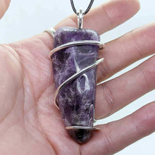 Load image into Gallery viewer, Arcane Moon - Sterling Silver Wrapped Amethyst Pendant, Jewelry, Arcane Moon, Atrium 916 - Sacramento.Shop
