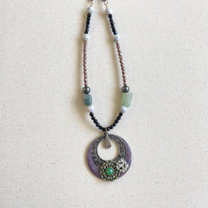 Jennifer Keller "Lala" Necklace Made With Salvaged Jewelry, Jewelry, Jennifer Laurel Keller Art, Atrium 916 - Sacramento.Shop