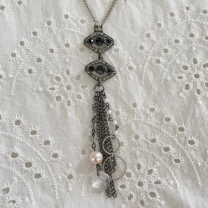 Jennifer Keller "Midnight Magic" Necklace Made With Salvaged Jewelry, Jewelry, Jennifer Laurel Keller Art, Atrium 916 - Sacramento.Shop