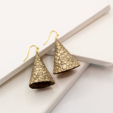 Susan Twining Creations - Textured Gold Cone Earrings, Jewelry, Susan Twining Creations, Sacramento . Shop