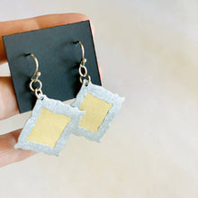 Load image into Gallery viewer, Susan Twining Creations - Tilted Square Earrings with Gold Square Centers, Jewelry, Susan Twining Creations, Sacramento . Shop
