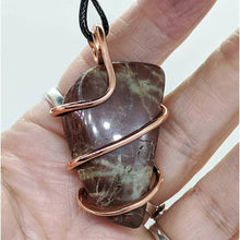 Load image into Gallery viewer, Arcane Moon - Copper Wrapped Jasper Agate Pendant, Jewelry, Arcane Moon, Atrium 916 - Sacramento.Shop
