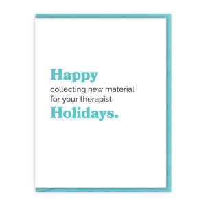 Spacepig Press - Material for your therapist | Letterpress Holiday Card, Greeting Cards, Spacepig Press, Atrium 916 - Sacramento.Shop