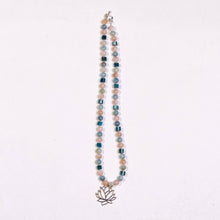Load image into Gallery viewer, Lori Sparks- Aquamarine Lotus Necklace, Jewelry, Sparks by Beadologie, Sacramento . Shop
