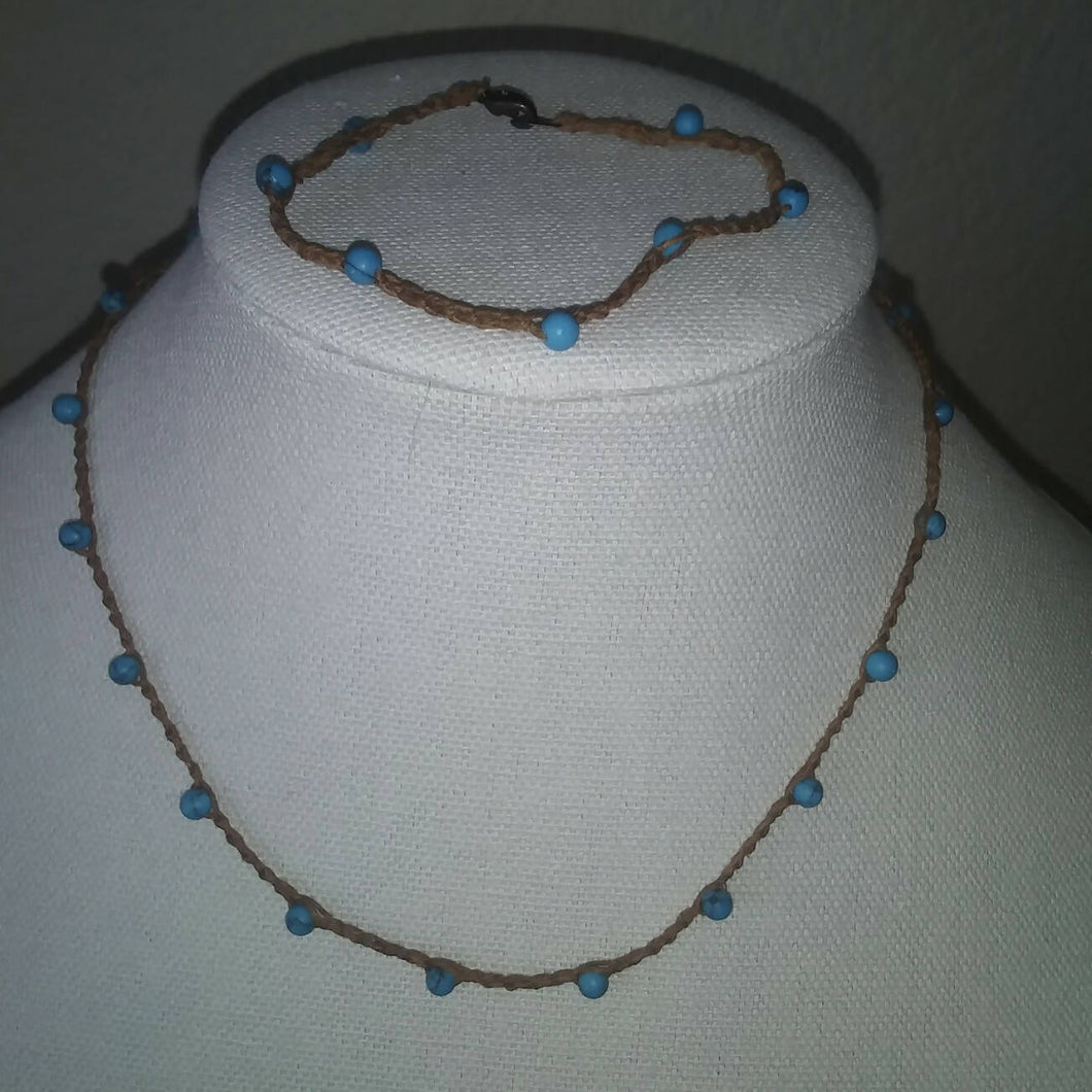 Creations by Jennie J Malloy - Turquoise Spheres Necklace/Bracelet Set, Jewelry, Creations by Jennie J Malloy, Atrium 916 - Sacramento.Shop