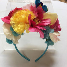 Load image into Gallery viewer, Maggie Devos-Multi flower crown-Aqua-One size, Crafts, Maggie Devos, Sacramento . Shop
