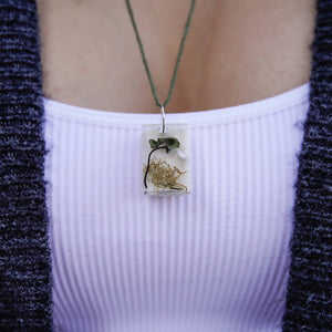 Succulent Sirens- Bit Of Nature Rectangle Pendant Hemp Necklace, jewelry, Skye Bergen, Sacramento . Shop