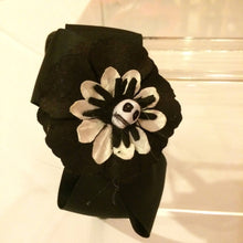 Load image into Gallery viewer, Maggie Devos - Black &amp; white bow &amp; skull headband, Crafts, Maggie Devos, Atrium 916 - Sacramento.Shop
