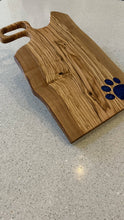 Load image into Gallery viewer, WCS Designs - Olive Wood Charcuterie Board with Blue Paw inlay, Kitchen &amp; Dishware, WCS Designs, Atrium 916 - Sacramento.Shop
