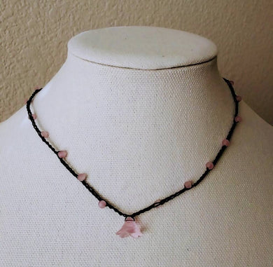 Creations by Jennie J Malloy - Pink Quartz Flower Necklace, Jewelry, Creations by Jennie J Malloy, Atrium 916 - Sacramento.Shop