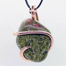 Load image into Gallery viewer, Arcane Moon - Copper Wrapped Unakite Pendant, Jewelry, Arcane Moon, Atrium 916 - Sacramento.Shop

