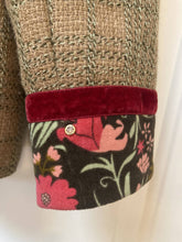Load image into Gallery viewer, Maggie Devos - Flower patch green/tan plaid jacket - Size 10 women, Fashion, Maggie Devos, Atrium 916 - Sacramento.Shop
