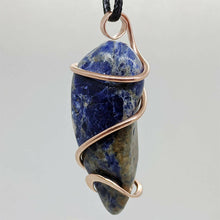 Load image into Gallery viewer, Arcane Moon - Cold forged Copper Wrapped Sodalite Pendant, Jewelry, Arcane Moon, Atrium 916 - Sacramento.Shop
