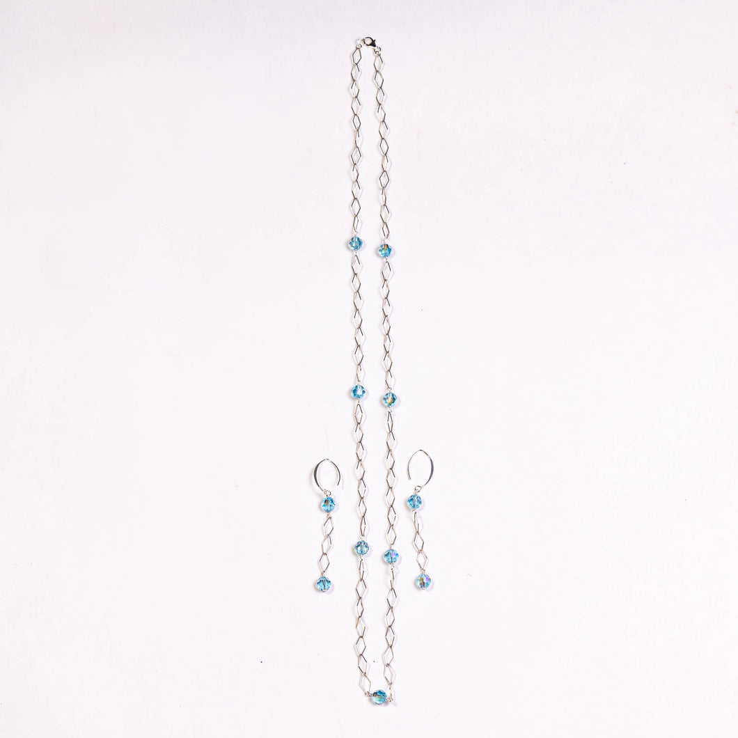 Lori Sparks- Sterling Diamond Shape Necklace & Earring Set, Jewelry, Sparks by Beadologie, Sacramento . Shop