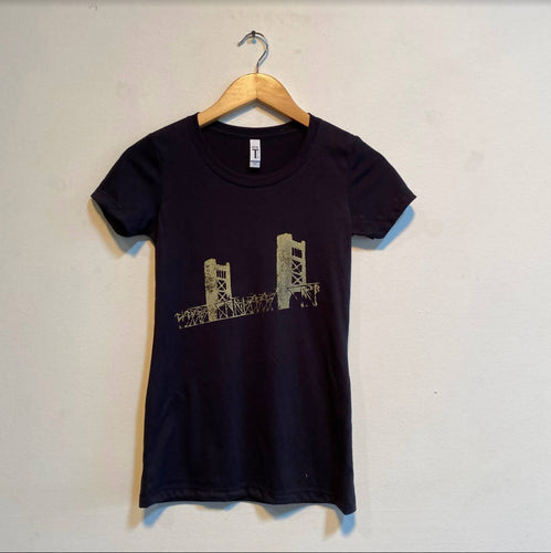 Nurelle Creations - Sacramento Tower Bridge T-shirt Women's cut, Fashion, Nurelle Creations, Sacramento . Shop