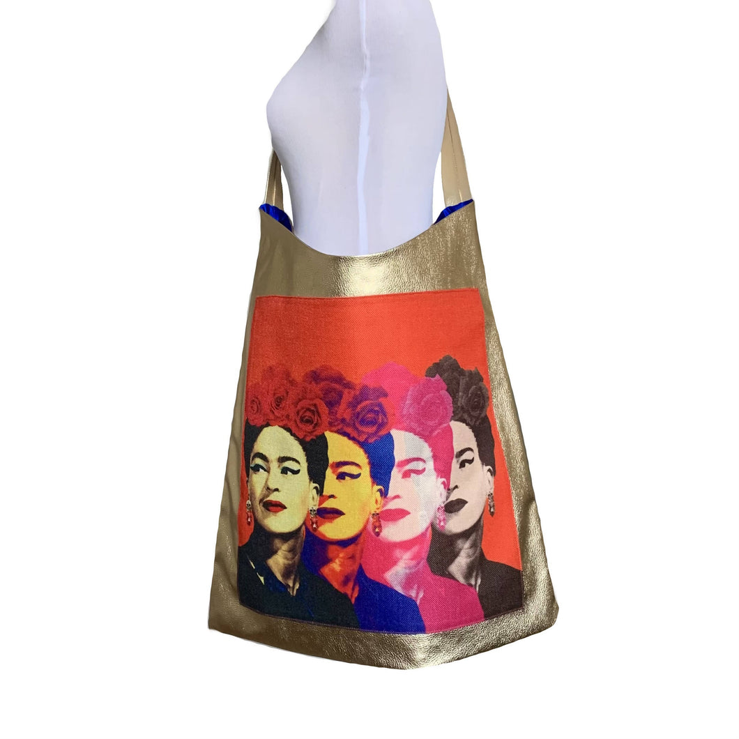 Grace Yip Designs - Red Retro Frida tote bag, Bags, Grace Yip Designs, Atrium 916 - Sacramento.Shop