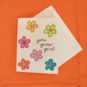 Handmade by Nicole- You Grow Girl, Greeting Cards, Handmade By Nicole, Atrium 916 - Sacramento.Shop