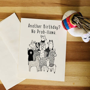 Karen Sue Studios - Happy Birthday Llama, Stationery, Karen Sue Studios, Sacramento . Shop