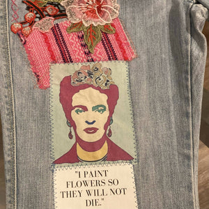 Maggie Devos - Embellished crop jeans-Frida pink-Size 10 reg, Fashion, Maggie Devos, Atrium 916 - Sacramento.Shop