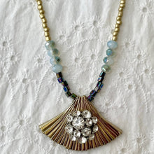 Load image into Gallery viewer, Jennifer Keller &quot;Ginkgo Leaf&quot; Necklace Made With Salvaged Jewelry, Jewelry, Jennifer Laurel Keller Art, Sacramento . Shop

