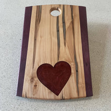 Load image into Gallery viewer, WCS Designs- Ambrosia Maple Charcuterie board with Red Heart, Kitchen &amp; Dishware, WCS Designs, Atrium 916 - Sacramento.Shop
