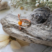 Load image into Gallery viewer, Island Girl Art - Wire Wrapped Ring-Orange Agate, Jewelry, Island Girl Art by Rhean, Atrium 916 - Sacramento.Shop
