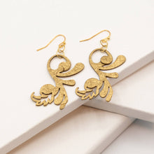 Load image into Gallery viewer, Susan Twining Creations - Gold Whimsical Fleur-de-lis Drop Earrings, Jewelry, Susan Twining Creations, Sacramento . Shop
