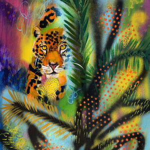 Edda Davila - Tiger Orange Painting 22”x30”, Wall Art, Edda Davila, Sacramento . Shop