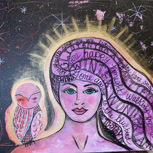 Chandra Merod - Winter Wonderland/Purple, Wall Art Mixed Media Painting - Sacramento . Shop